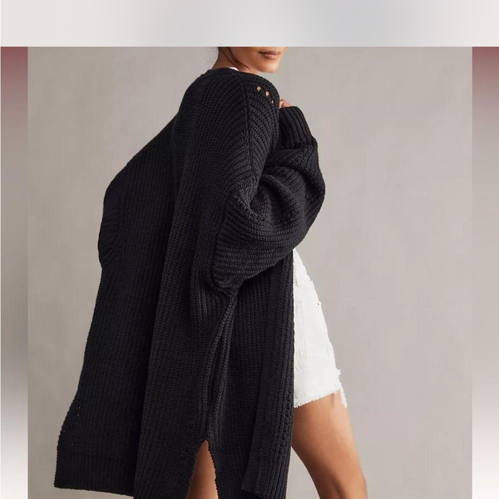 Free People Black Knit‎ Cardigan